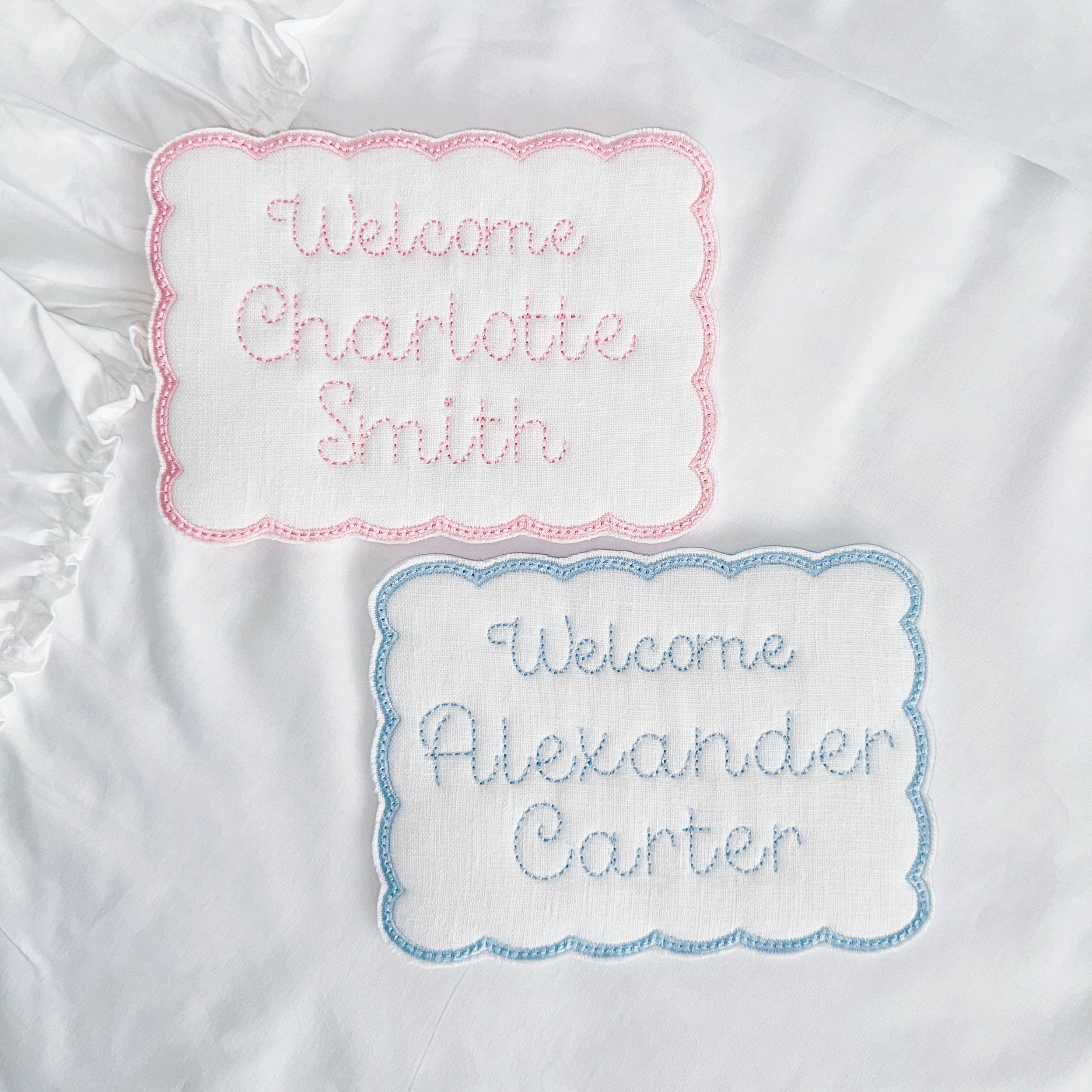 Welcome Baby Sign, Baby Announcement Sign, Baby Embroidered Banner, Baby Hospital Sign, Baby Bassinet Sign, Baby Name Plaque Hospital Banner
Hospital Name Announcement Sign, Custom Personalized Newborn Baby Name Plaque, baby hospital banner, baby birth announcement banner, baby banner embroidery, hello baby banner, welcome home banner baby, baby boy announcement banner, baby girl, announcement banner, baby boy name banner, baby girl name banner, new baby banner, baby announcement banner