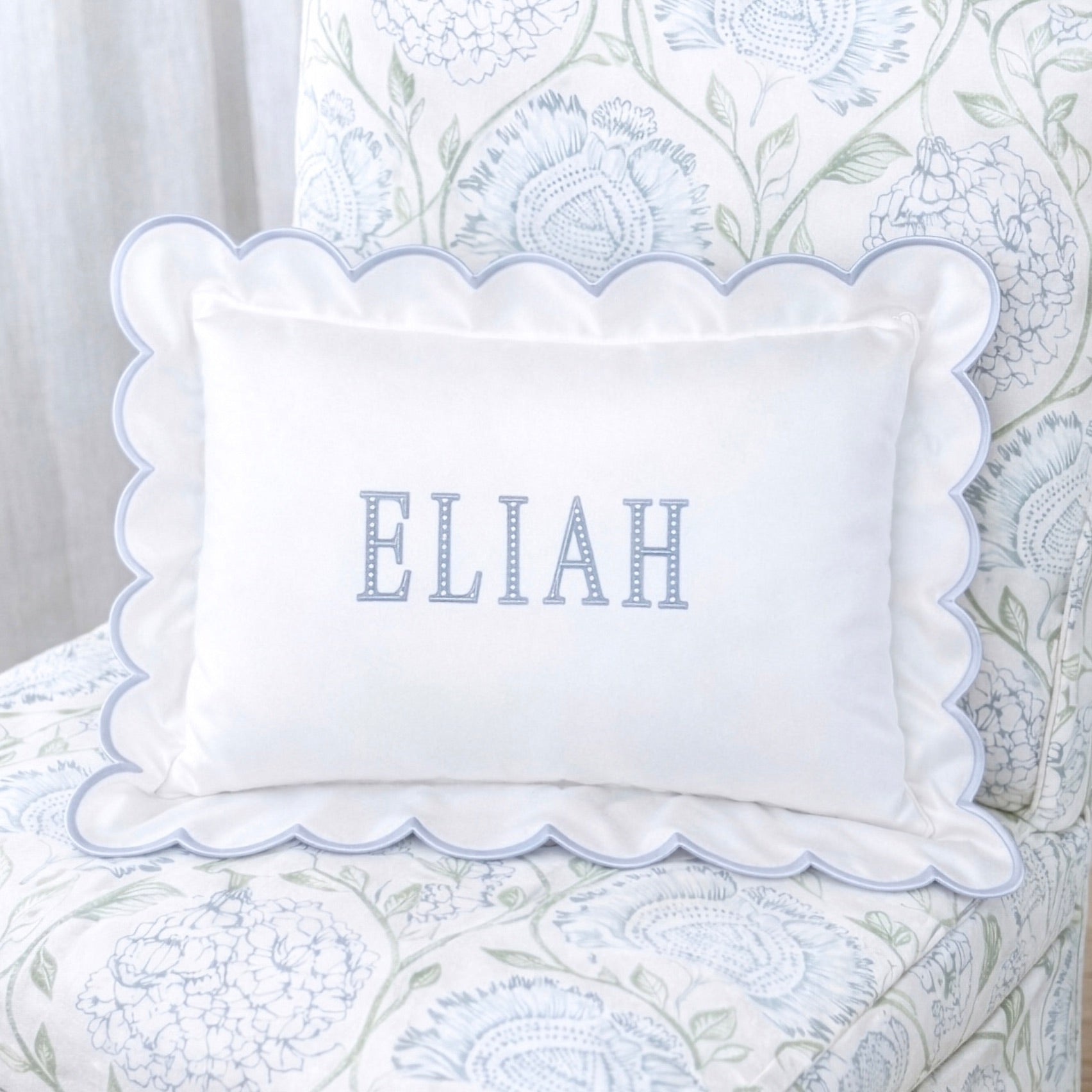 Embroidered Baby Pillow Personalized Scallop Pillow Sham, Baby Decor Personalized Monogram Nursery Pillow, nursery decor, embroidered baby name, embroidered baby girl pillow sham, baby gift, machine embroidered gifts baby, embroidered letter pillow, embroidered initial pillow, embroidered monogram pillow, childrens embroidered pillow, small embroidered pillow, embroidered name pillow, embroidered baby pillow, embroidered pillow custom, embroidered pillow sham