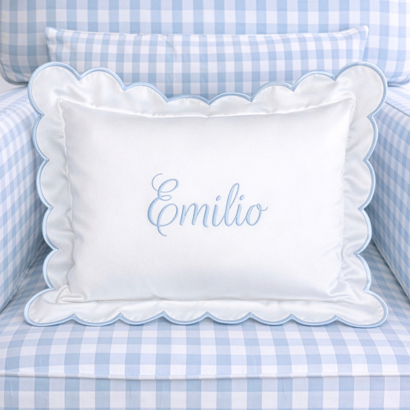 Cursive Embroidered Baby Pillow Personalized Scallop Pillow Sham, Baby Decor Personalized Monogram Nursery Pillow, nursery decor, embroidered baby name, embroidered baby girl pillow sham, baby gift, machine embroidered gifts baby, embroidered letter pillow, embroidered initial pillow, embroidered monogram pillow, childrens embroidered pillow, small embroidered pillow, embroidered name pillow, embroidered baby pillow, embroidered pillow custom, embroidered pillow sham