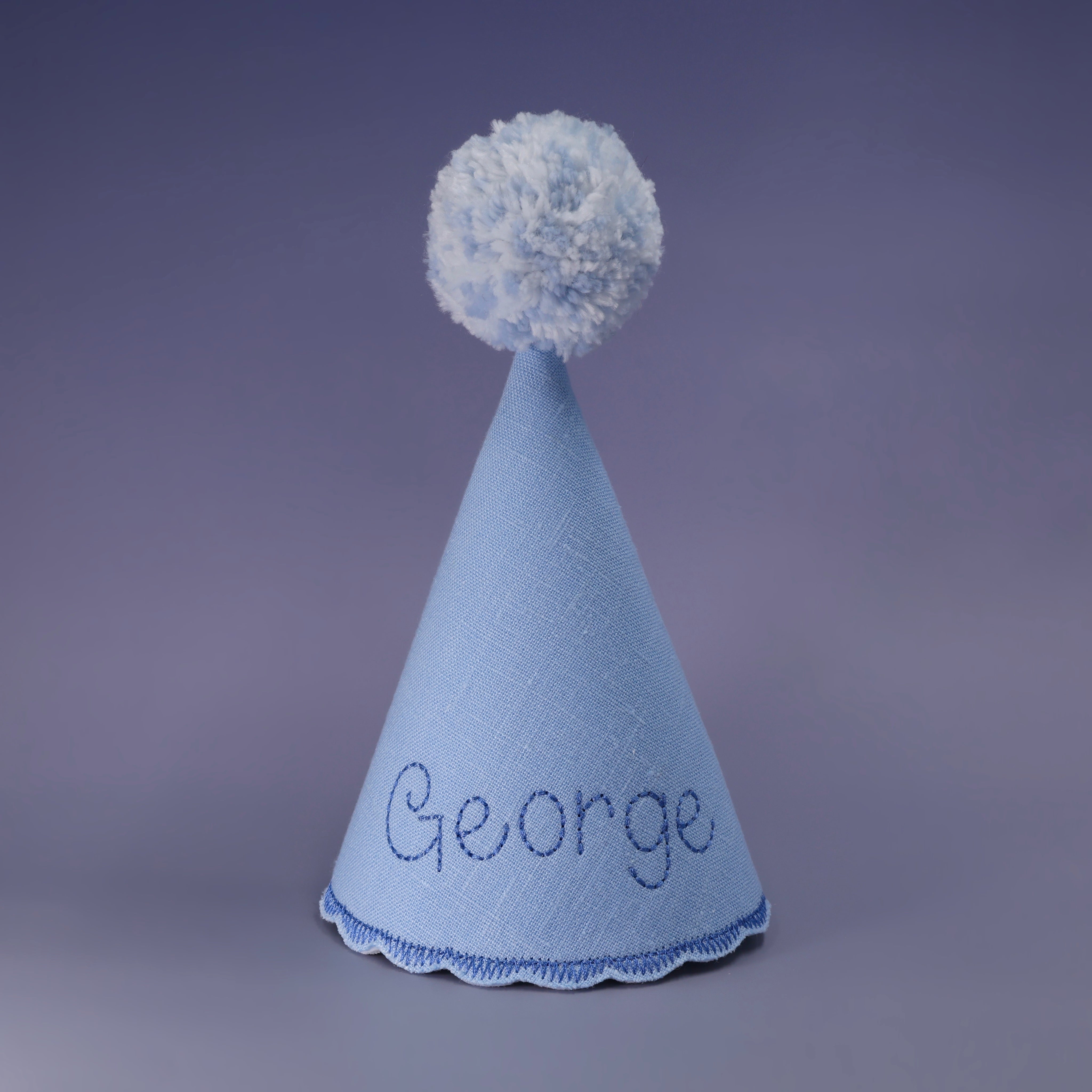 kids birthday hat, kids birthday party, 1st birthday hat, one birthday hat, first birthday hat, linen birthday hat, baby birthday hat, childs birthday hat, fabric birthday hat, toddler birthday hat, custom birthday hat, pastel birthday hat, customized birthday hat, personalized birthday hat, embroidered birthday hat, blue birthday hat, name birthday hat, embroidered name