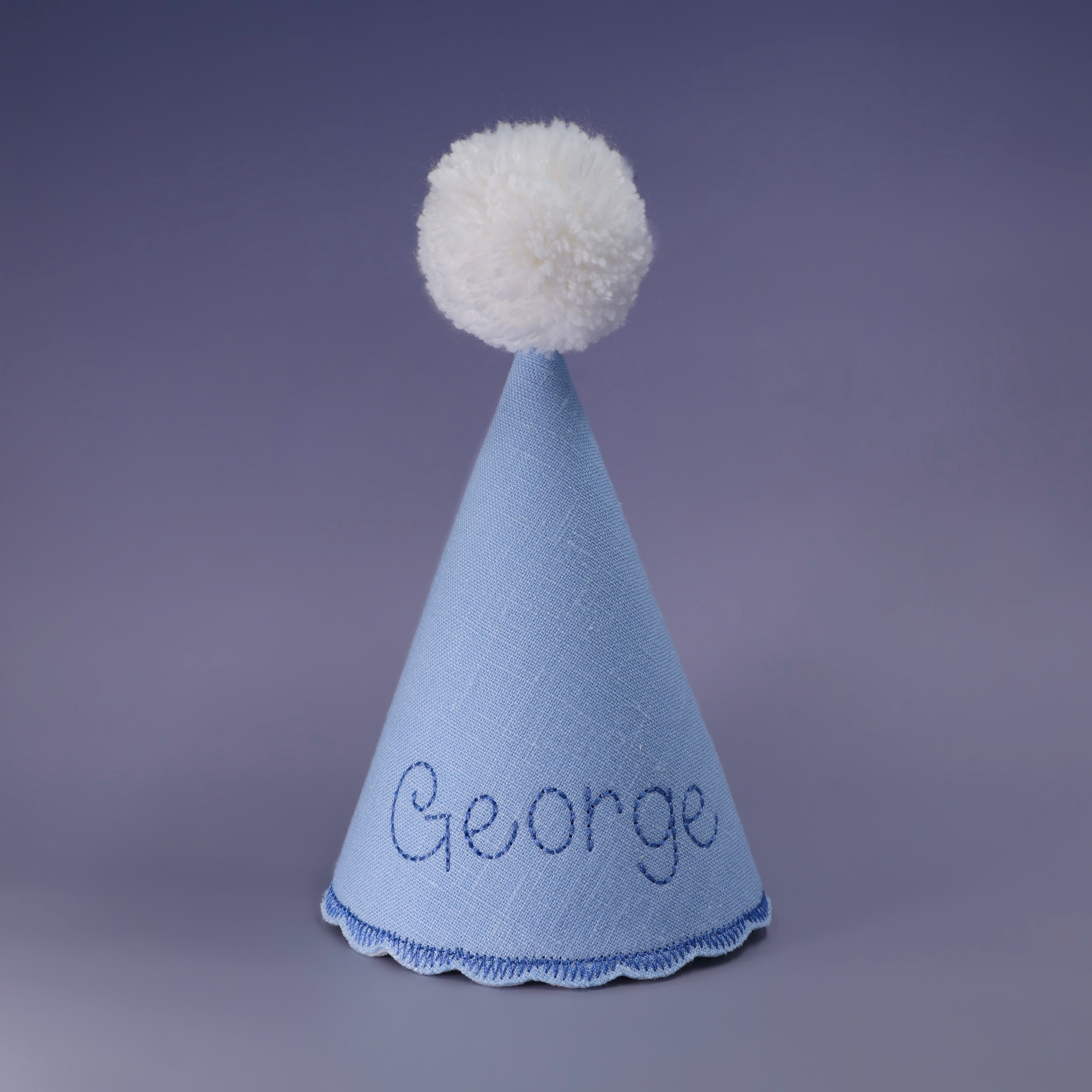 kids birthday hat, kids birthday party, 1st birthday hat, one birthday hat, first birthday hat, linen birthday hat, baby birthday hat, childs birthday hat, fabric birthday hat, toddler birthday hat, custom birthday hat, pastel birthday hat, customized birthday hat, personalized birthday hat, embroidered birthday hat, blue birthday hat, name birthday hat, embroidered name