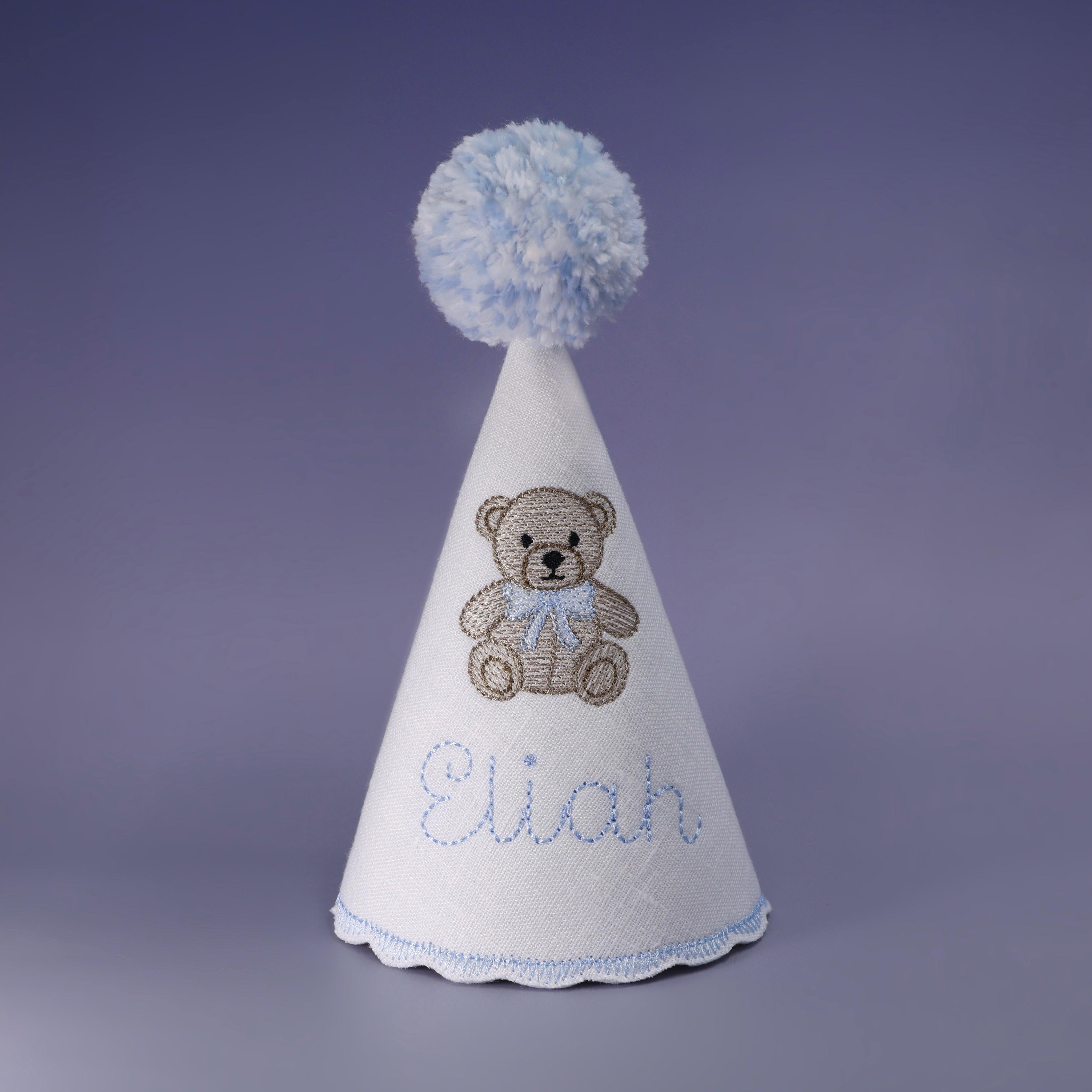 kids birthday hat, kids birthday party, 1st birthday hat, one birthday hat, first birthday hat, linen birthday hat, baby birthday hat, childs birthday hat, fabric birthday hat, toddler birthday hat, custom birthday hat, pastel birthday hat, customized birthday hat, personalized birthday hat, embroidered birthday hat, white birthday hat, name birthday hat, bear birthday hat, blue birthday hat