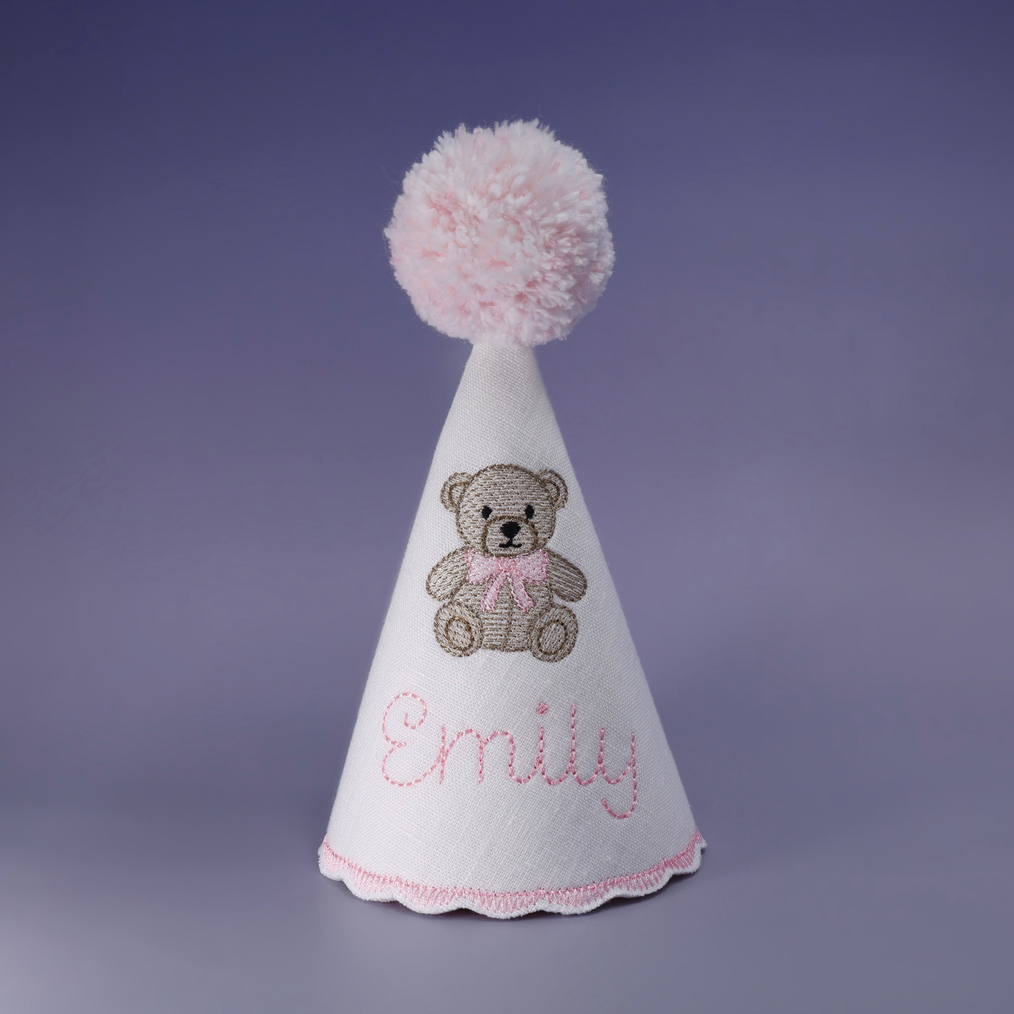 kids birthday hat, kids birthday party, 1st birthday hat, one birthday hat, first birthday hat, linen birthday hat, baby birthday hat, childs birthday hat, fabric birthday hat, toddler birthday hat, custom birthday hat, pastel birthday hat, customized birthday hat, personalized birthday hat, embroidered birthday hat, white birthday hat, name birthday hat, bear birthday hat, pink birthday hat