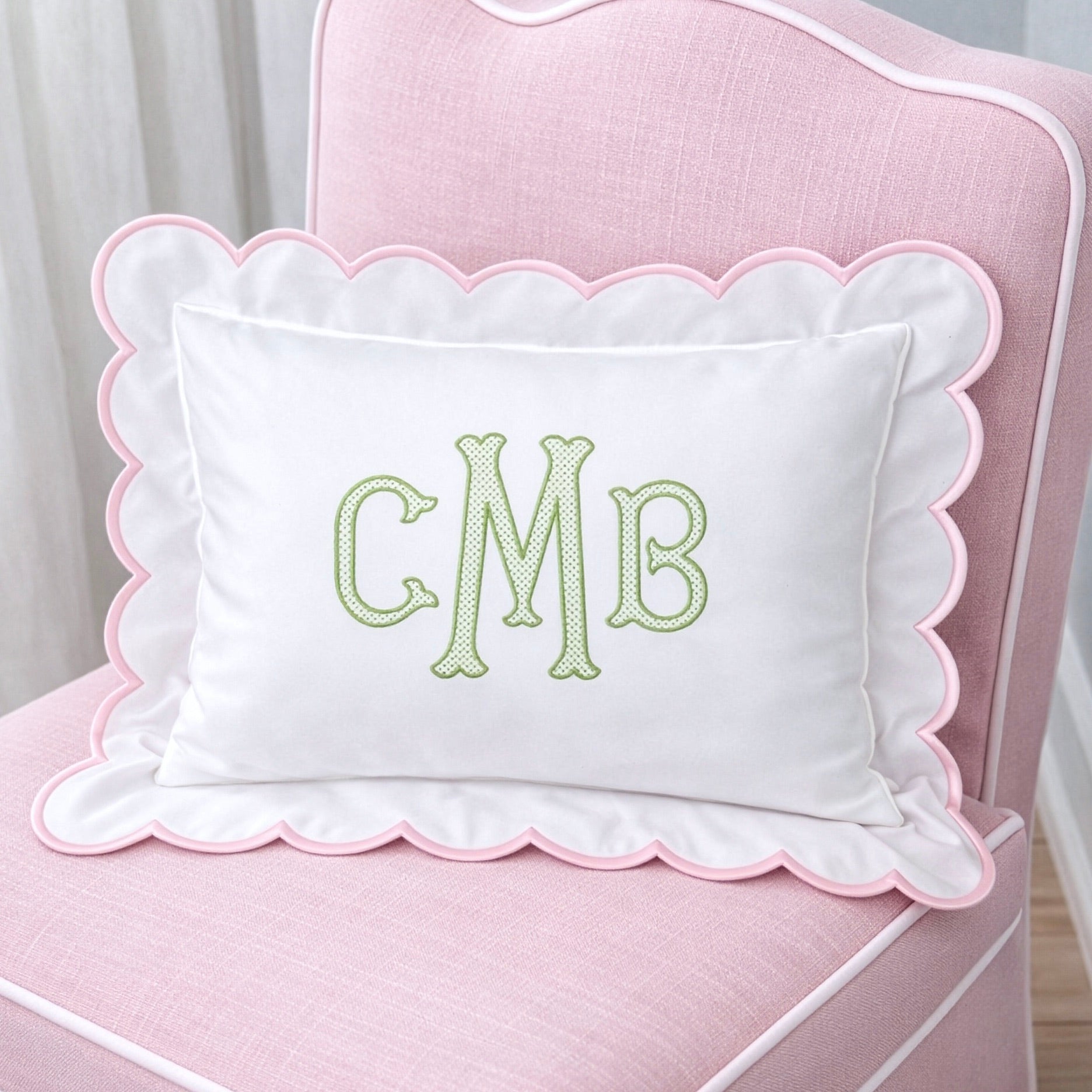 Embroidered Pillow Baby Personalized Scallop Pillow Sham, Baby Decor Personalized Monogram Nursery Pillow, nursery decor, embroidered baby name, embroidered baby girl pillow sham, baby gift, machine embroidered gifts baby, embroidered letter pillow, embroidered initial pillow, embroidered monogram pillow, childrens embroidered pillow, small embroidered pillow, embroidered name pillow, embroidered baby pillow, embroidered pillow custom, embroidered pillow sham