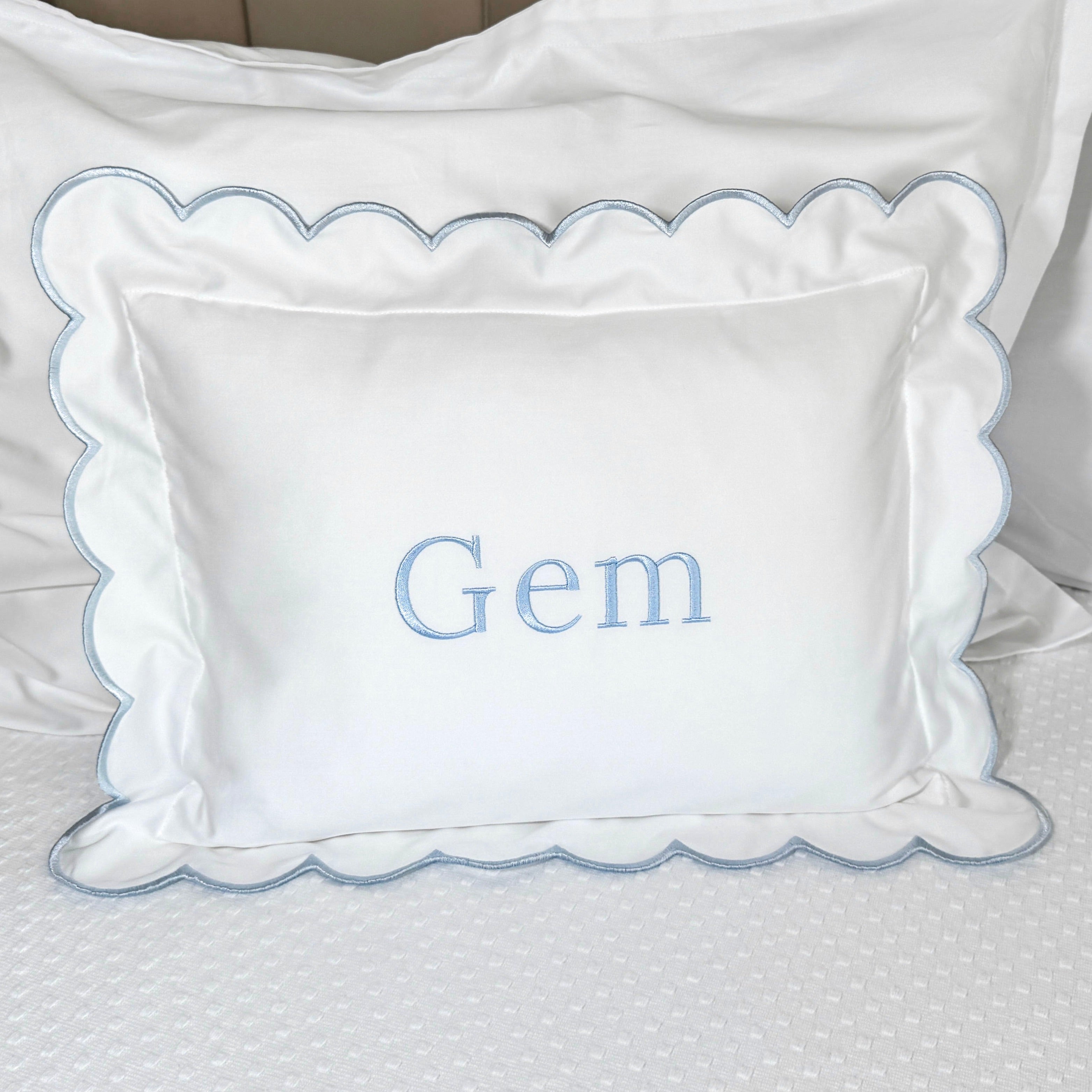 Cursive Embroidered Baby Pillow Personalized Scallop Pillow Sham, Baby Decor Personalized Monogram Nursery Pillow, nursery decor, embroidered baby name, embroidered baby girl pillow sham, baby gift, machine embroidered gifts baby, embroidered letter pillow, embroidered initial pillow, embroidered monogram pillow, childrens embroidered pillow, small embroidered pillow, embroidered name pillow, embroidered baby pillow, embroidered pillow custom, embroidered pillow sham