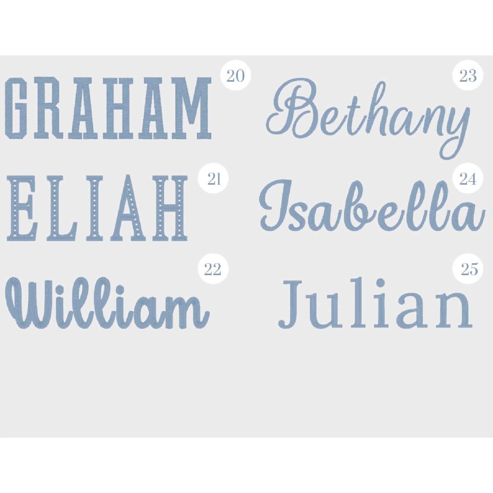 Name Embroidered Baby Pillow Blue
