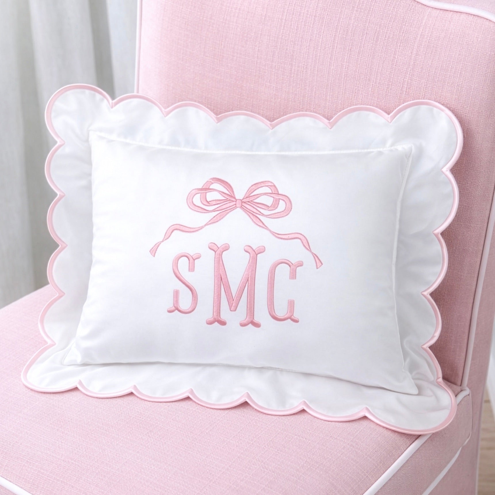 Embroidered Baby Pillow Personalized Scallop Pillow Sham, Baby Decor Personalized Monogram Nursery Pillow, nursery decor, embroidered baby name, embroidered baby girl pillow sham, baby gift, machine embroidered gifts baby, embroidered letter pillow, embroidered initial pillow, embroidered monogram pillow, childrens embroidered pillow, small embroidered pillow, embroidered name pillow, embroidered baby pillow, embroidered pillow custom, embroidered pillow sham