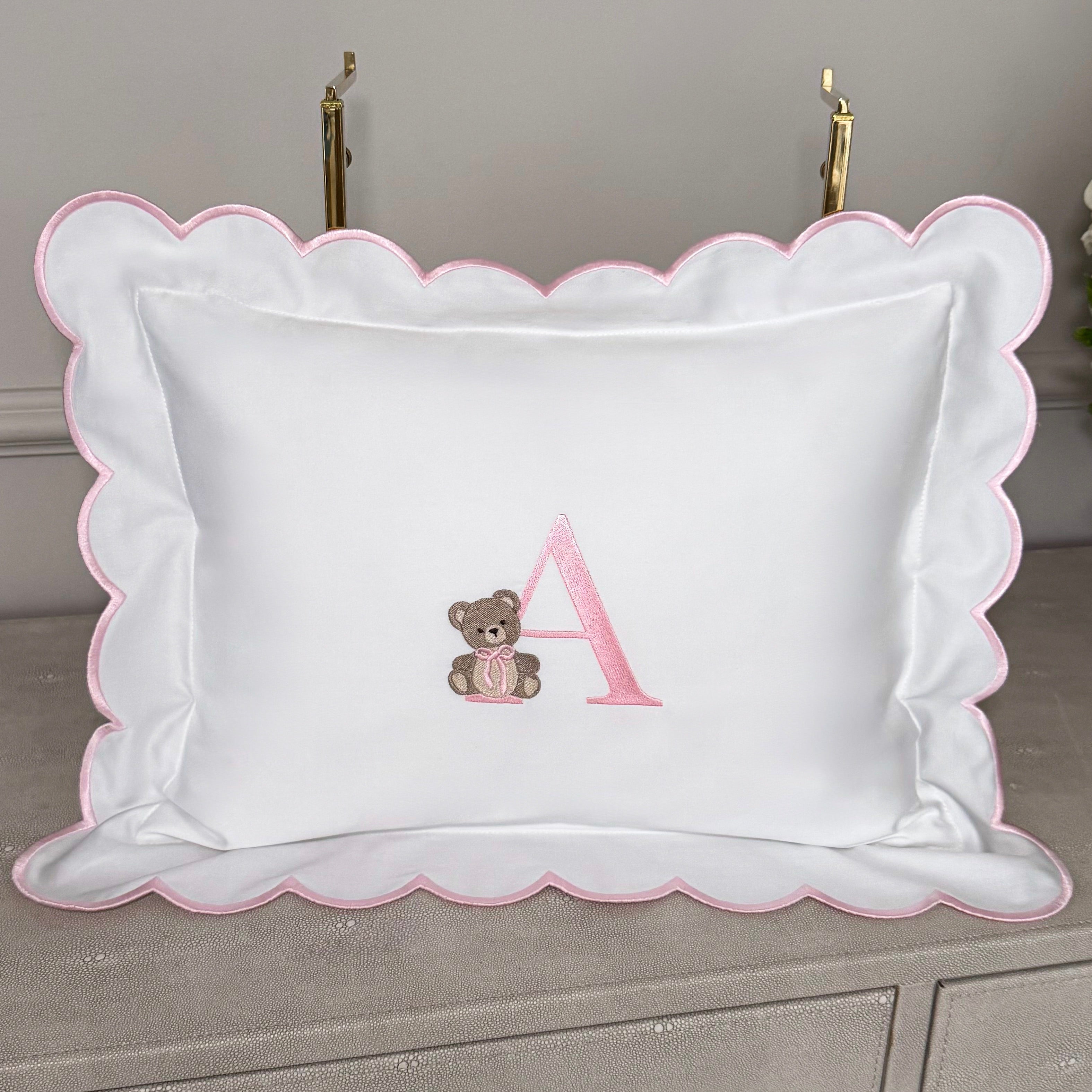 Embroidered Baby Pillow Personalized Scallop Pillow Sham, Baby Decor Personalized Monogram Nursery Pillow, nursery decor, embroidered baby name, embroidered baby girl pillow sham, baby gift, machine embroidered gifts baby, embroidered letter pillow, embroidered initial pillow, embroidered monogram pillow, childrens embroidered pillow, small embroidered pillow, embroidered name pillow, embroidered baby pillow, embroidered pillow custom, embroidered pillow sham