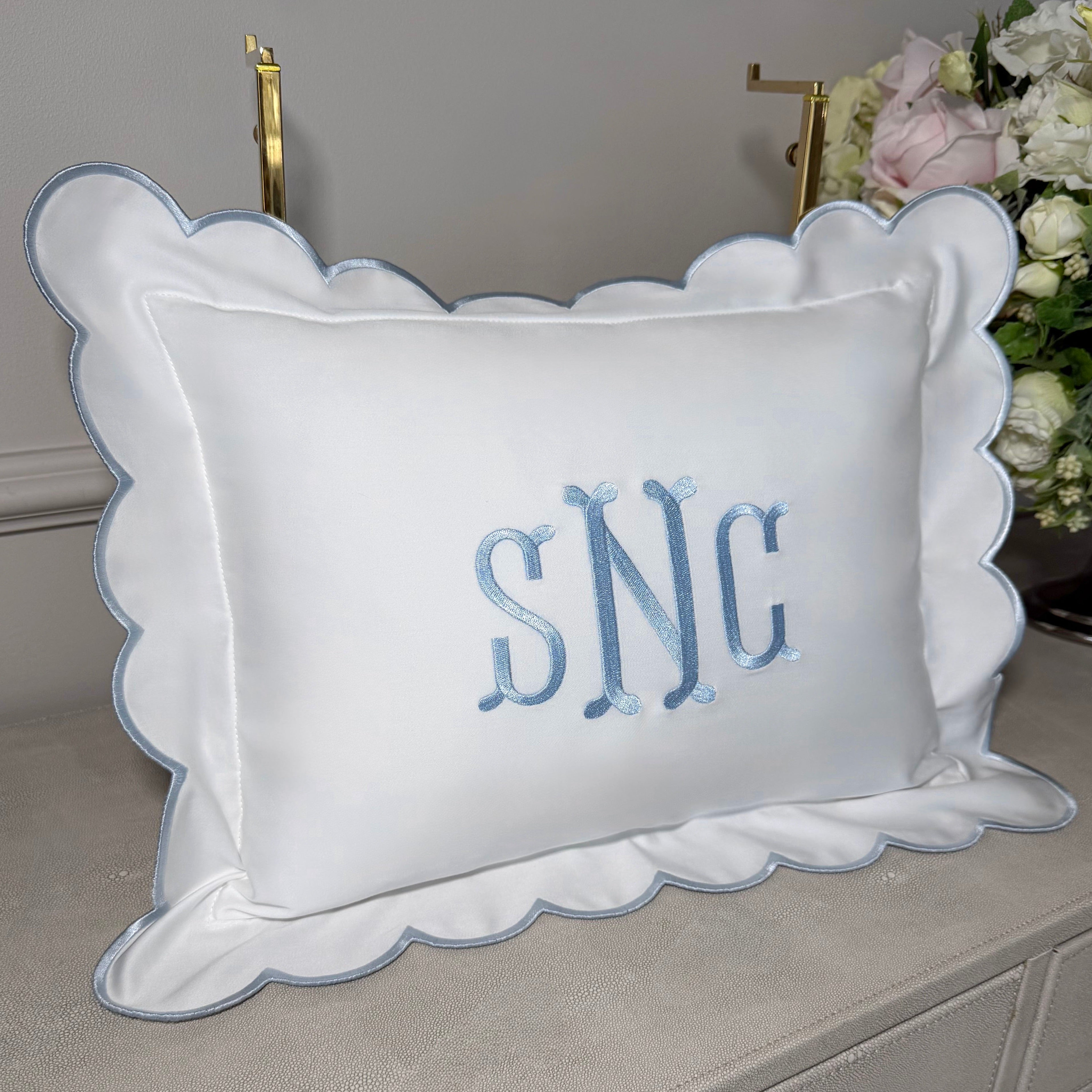 Embroidered  Pillow Baby Personalized Scallop Pillow Sham, Baby Decor Personalized Monogram Nursery Pillow, nursery decor, embroidered baby name, embroidered baby girl pillow sham, baby gift, machine embroidered gifts baby, embroidered letter pillow, embroidered initial pillow, embroidered monogram pillow, childrens embroidered pillow, small embroidered pillow, embroidered name pillow, embroidered baby pillow, embroidered pillow custom, embroidered pillow sham